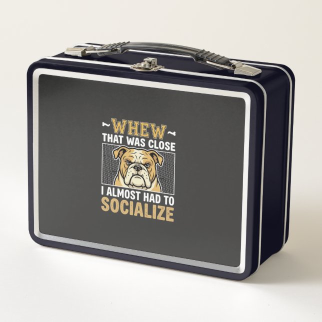 Bulldog Divertido Socializar Perro (Anverso)