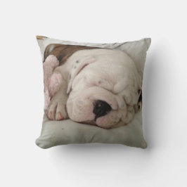 Bulldog durmiente perrito tirador almohada