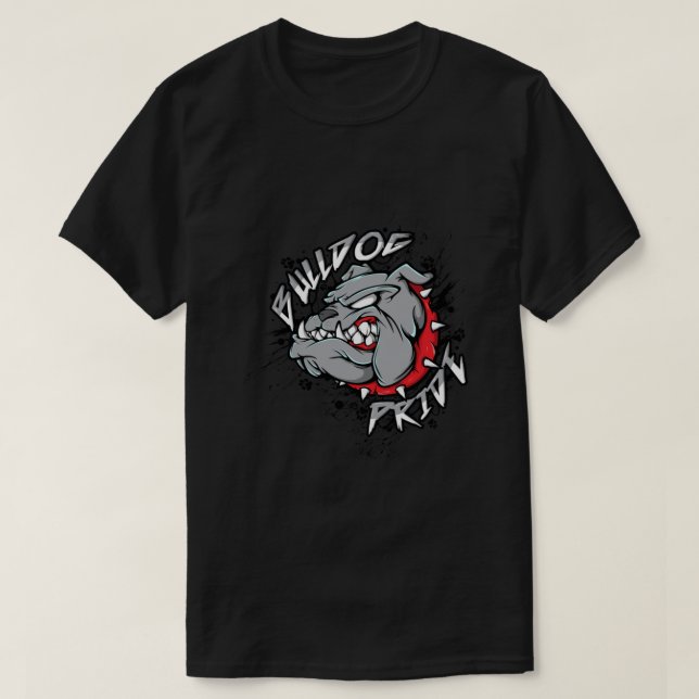 Bulldog en inglés con camiseta de mascota de bulld (Diseño del anverso)