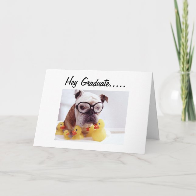 BULLDOG EN LA TARJETA DE GRADUACIÓN DE JUEGOS (Anverso)