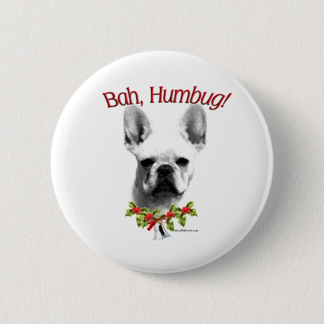 Bulldog francés Bah Humbug - Botón (Anverso)
