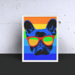 Bulldog francés con gafas Estilo de arte pop<br><div class="desc">Si eres amante del bulldog francés,  amante del perro o del arte,  este poster de diseño moderno de inteligencia artificial se adaptará a la atmósfera moderna. Ideal como regalo para un ser querido o simplemente tratarte a ti mismo.</div>