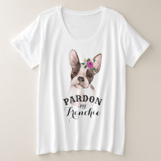 Bulldog francés con la camiseta del tamaño extra