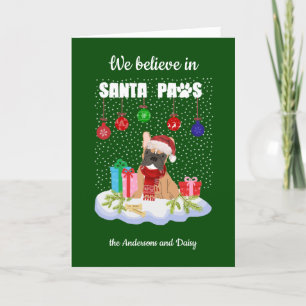Bulldog Francés Cree en Santa Paws Navidad