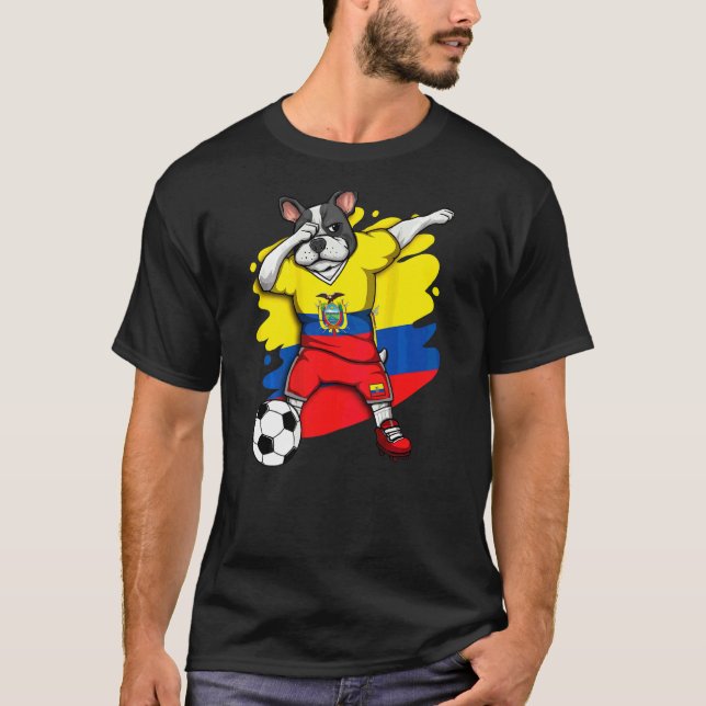 Bulldog francés Dabbing Ecuador Fans Jersey (Anverso)