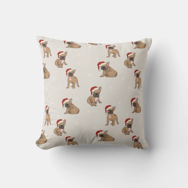 Bulldog francés de la almohada del navidad (Anverso)