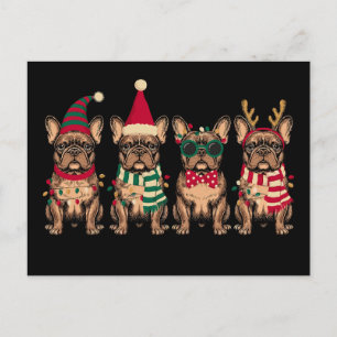 Bulldog Francés De Navidad Perro Santa Reno Navida