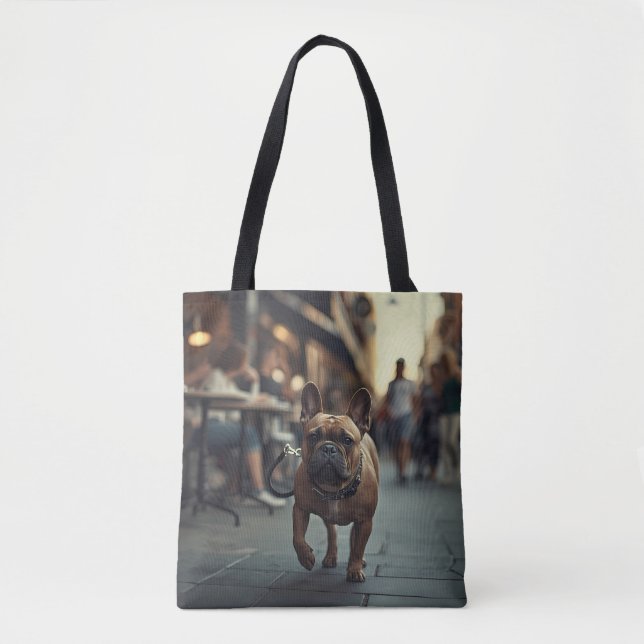 Bulldog francés elegante bolsa de tocador (Anverso)