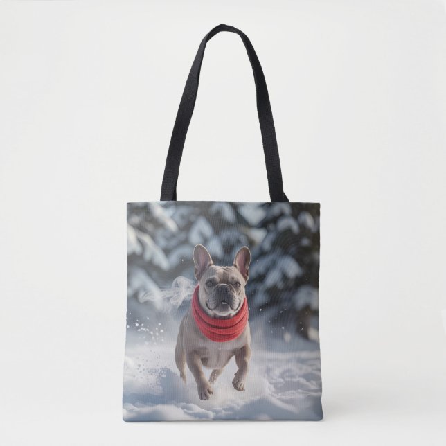 Bulldog francés elegante bolsa de tocador (Anverso)
