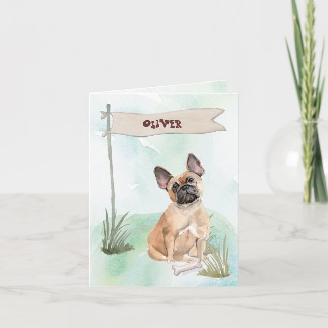 Bulldog francés felicita a nuevo perro (Anverso)