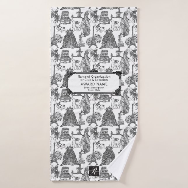 Bulldog FRANCÉS Frenchie Negro con Personalización (Toalla de baño)