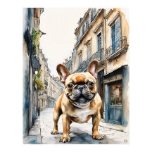 Bulldog francés - Impresión de arte de perro