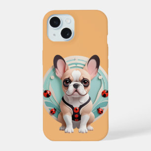 Bulldog francés Ladybug Pastel Papel Cortando Arte