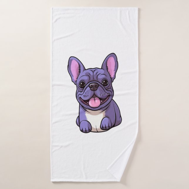 Bulldog francés Lilac (Toalla de baño)