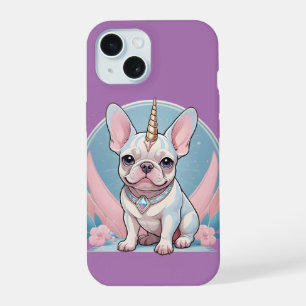 Bulldog francés lindo Unicorn Pastel rosa