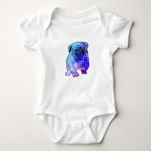 Bulldog francés Mandala Art Jersey Bodysuit, Blanc