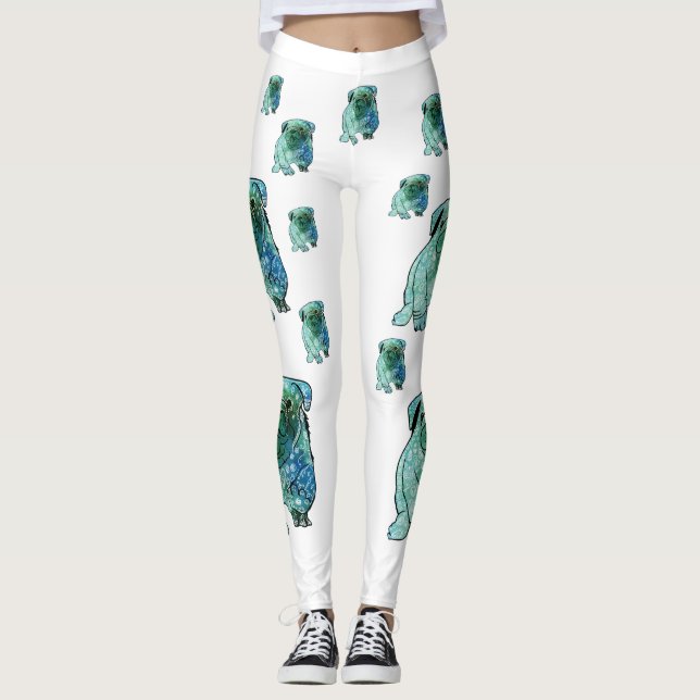Bulldog francés Mandala Art Personalizados Legging (Anverso)