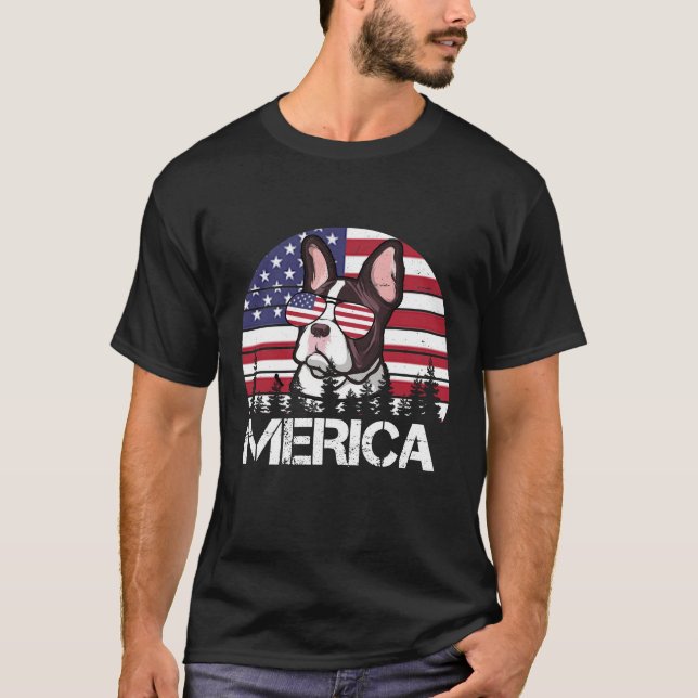 bulldog francés Merica 4 de julio Camisetas de per (Anverso)