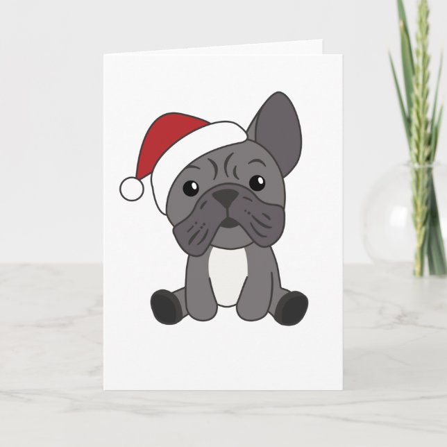 Bulldog Francés Navidad Nieve Invierno Animales (Anverso)