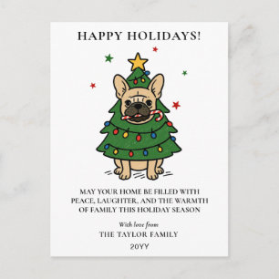 Bulldog Francés Perro Árbol de Navidad Frenchie