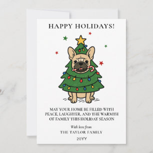 Bulldog Francés Perro Árbol de Navidad Frenchie