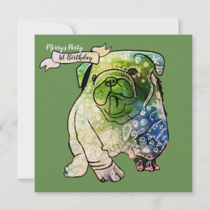 Bulldog francés por invitación a cumpleaños de Bul