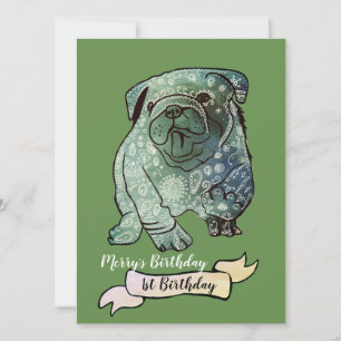 Bulldog francés por invitación a cumpleaños de Bul