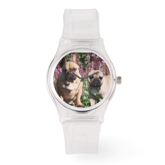 Bulldog francés reloj de pulsera (Anverso)
