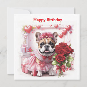 Bulldog Francés Rosas French Bulldog