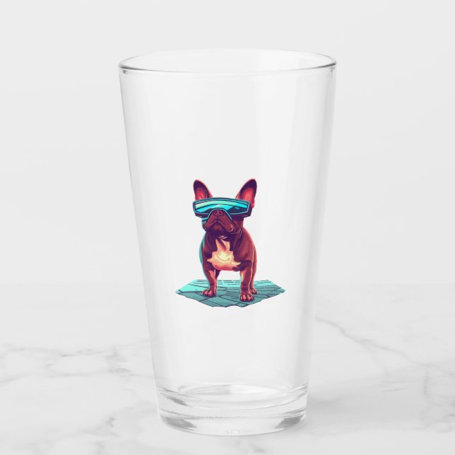 Bulldog francés SciFi Con Gafas De Sol Guay (Anverso)
