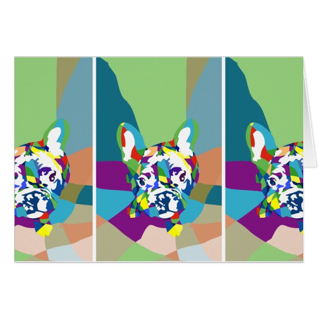 Bulldog francés sentado (Anverso (Horizontal))