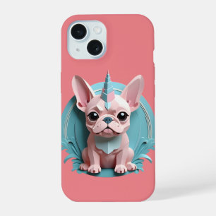 Bulldog francés Unicornio Pastel Cortando Arte