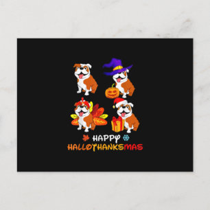 Bulldog Halloween y Feliz Navidad Feliz Hallot