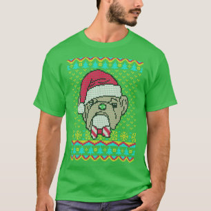Bulldog inglés antiguo Navidades feos suéter prese