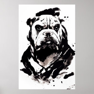 Bulldog inglés Naturaleza salvaje Pincel de arte e