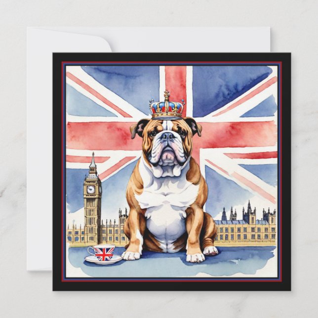 Bulldog inglés, Parlamento, Union Jack Magnet (Anverso)