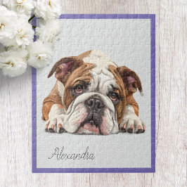 Bulldog inglés personalizado rompecabezas