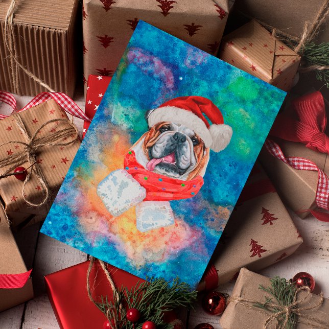 Bulldog Inglés raza perro Navidad (Subido por el creador)