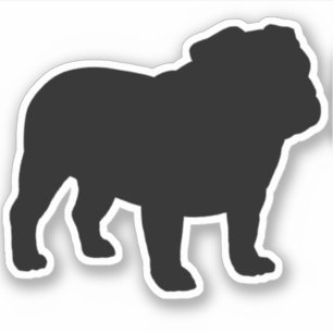 Bulldog inglés Silhouette Guay Dog Vinyl Pegatina