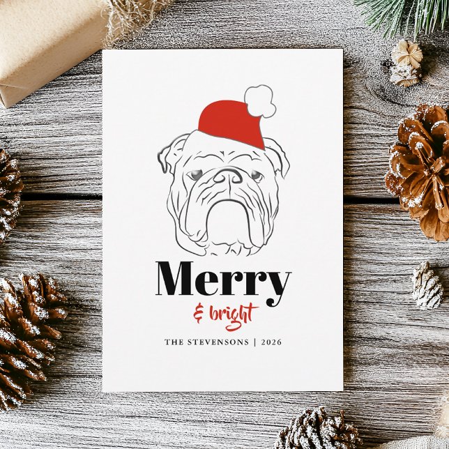 Bulldog Perro de Navidad Alegre y Brillante (Subido por el creador)