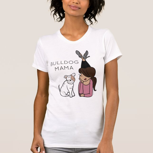 Bulldog personalizado Mamá camiseta (Anverso)