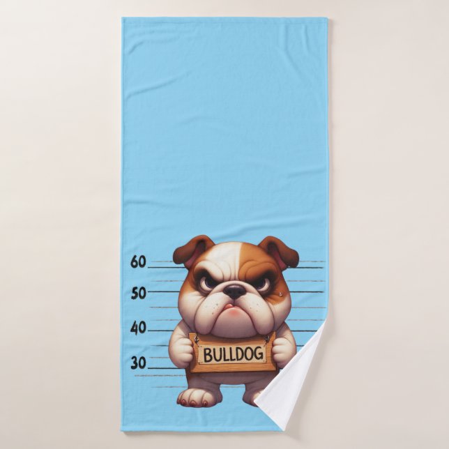 Bulldog Travieso (Toalla de baño)