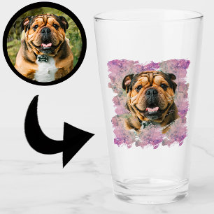 Bulldog único grunge rosado Lilac Perro Perro Perr