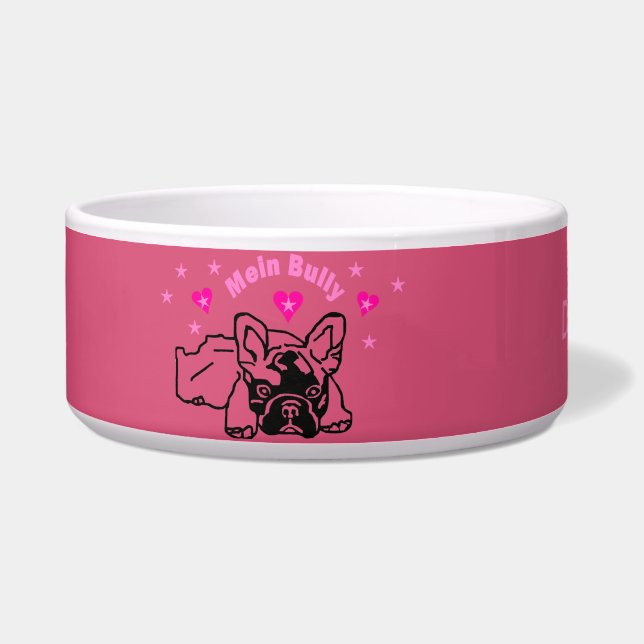Bulldoges franceses cuenco de perro (Frente)