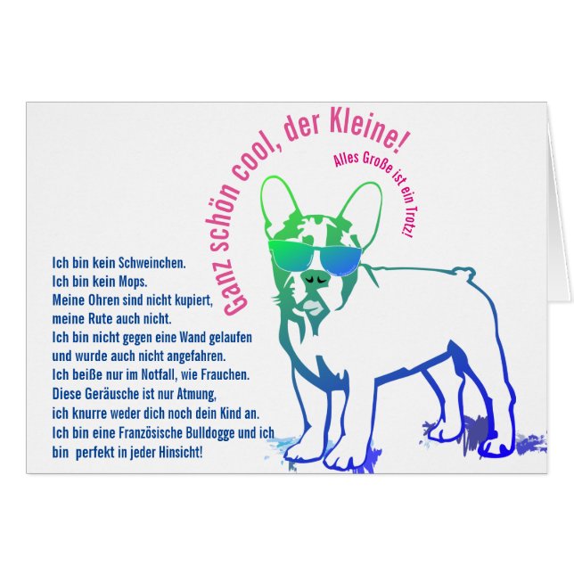 Bulldogge Karten (Anverso (Horizontal))