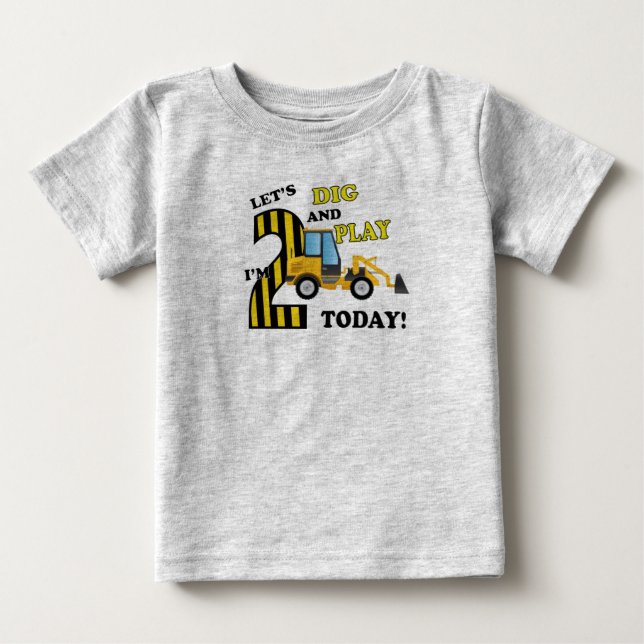 bulldozer de construcción de camisetas de segundo  (Anverso)