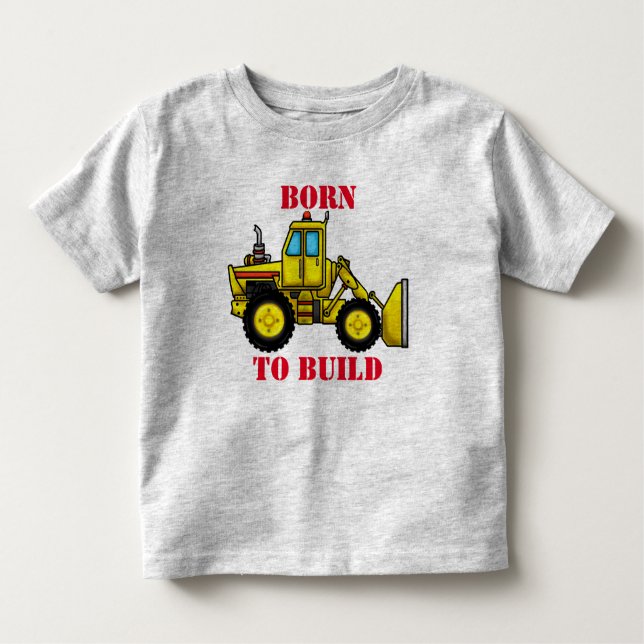 Bulldozer Toddler Fine Jersey T-Shirt (Anverso)