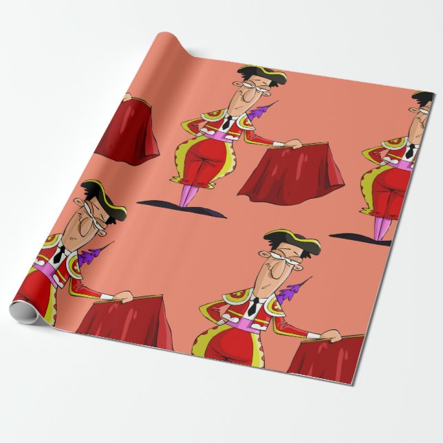 Bullfighter Y Papel De Envoltura De Cabo Rojo (Desenrollado)
