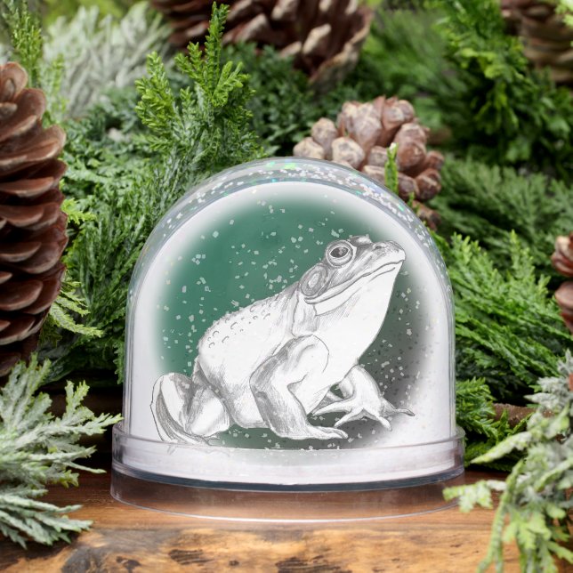 Bullfrog Snow Globe Cool Custom Frog Snow Globe (Invierno)
