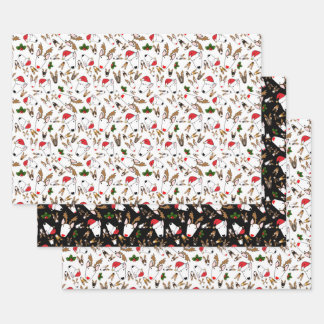 Bullies festivo sobre papel blanco de envoltura